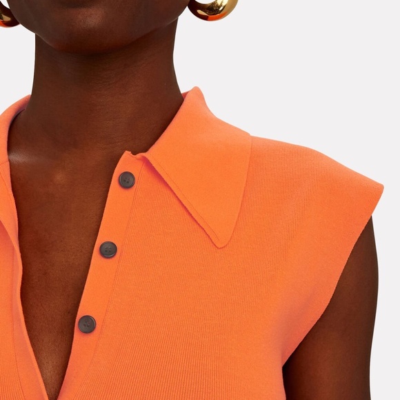 A.L.C. Taylor Rib Knit Polo Top NWT - Picture 3 of 9